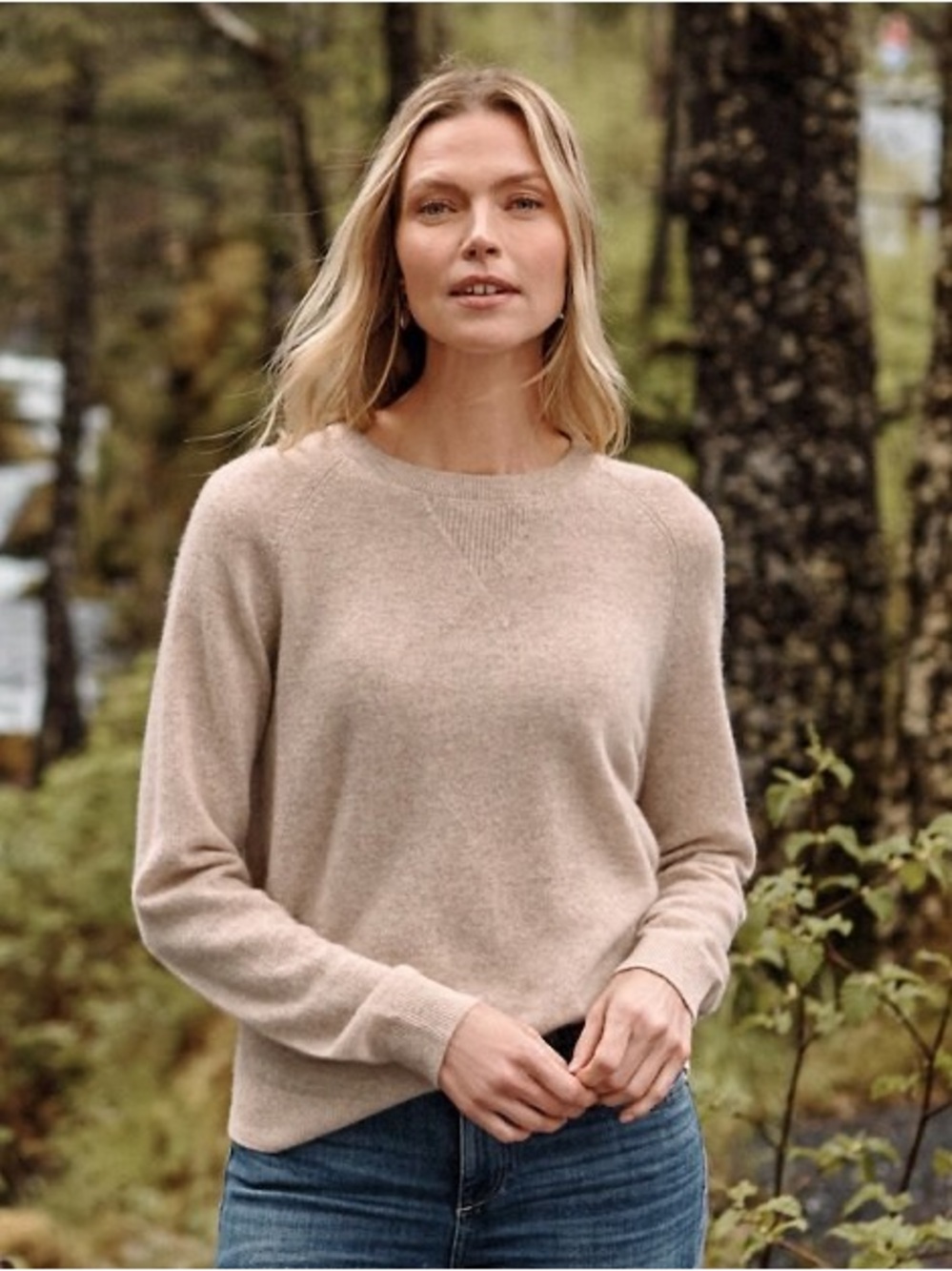 Garnet Hill 100% Cashmere Crewneck Sweater Size Medium